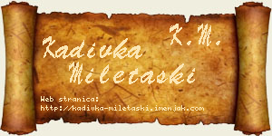 Kadivka Miletaški vizit kartica
